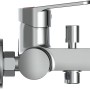 Schütte Badewannenarmatur Futura Chrom, Einhebelmischer für Wannen mit Umsteller.