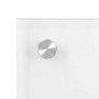 Transparente vidaXL Küchenrückwand aus Hartglas (70x50 cm) mit silberfarbener Halterung.