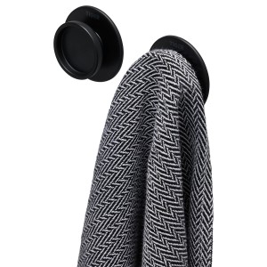 Tiger Tess Handtuchhaken, 2er-Set, schwarz. Moderne Handtuchhalter zur Wandmontage.