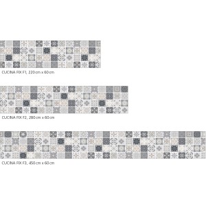 Myspotti Küchenrückwandfolie Liam mit Fliesenmuster, verschiedene Größen.