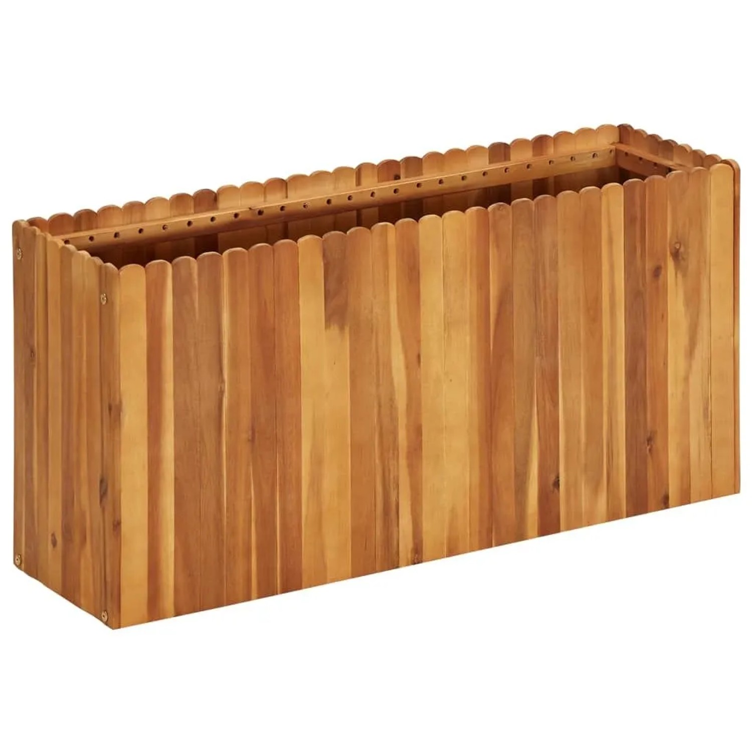DELUKE Hochbeet Aus Holz JONA 100x30x50cm Akazienholz Hochbeet Für Garten Hochbeet Holz Gartenbeet Hoch Kräuterbeet Xxl Blumenbeet