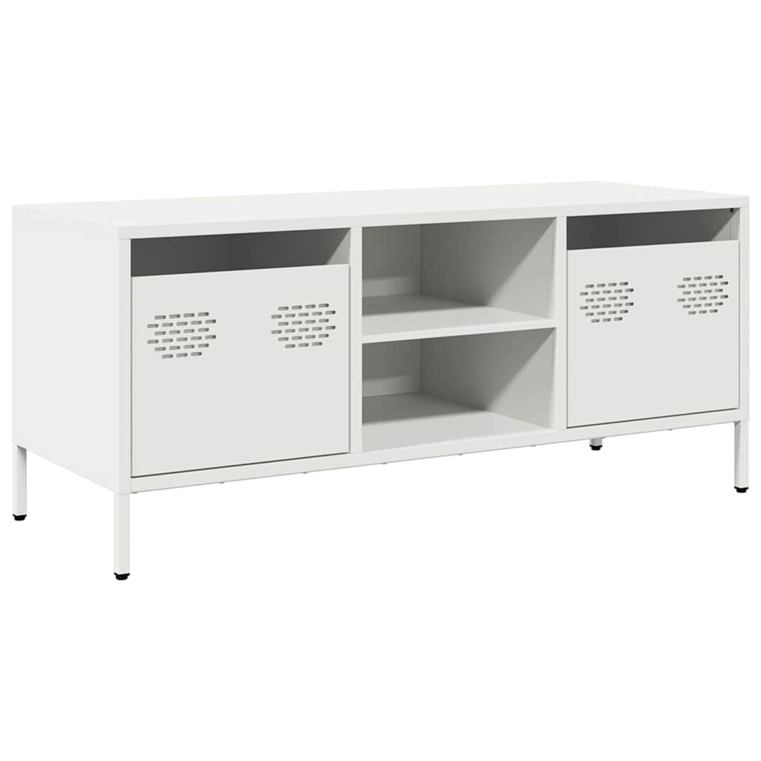 vidaXL TV-Schrank Weiß 101,5x39x43,5 cm Kaltgewalzter Stahl 851303 günstig online kaufen