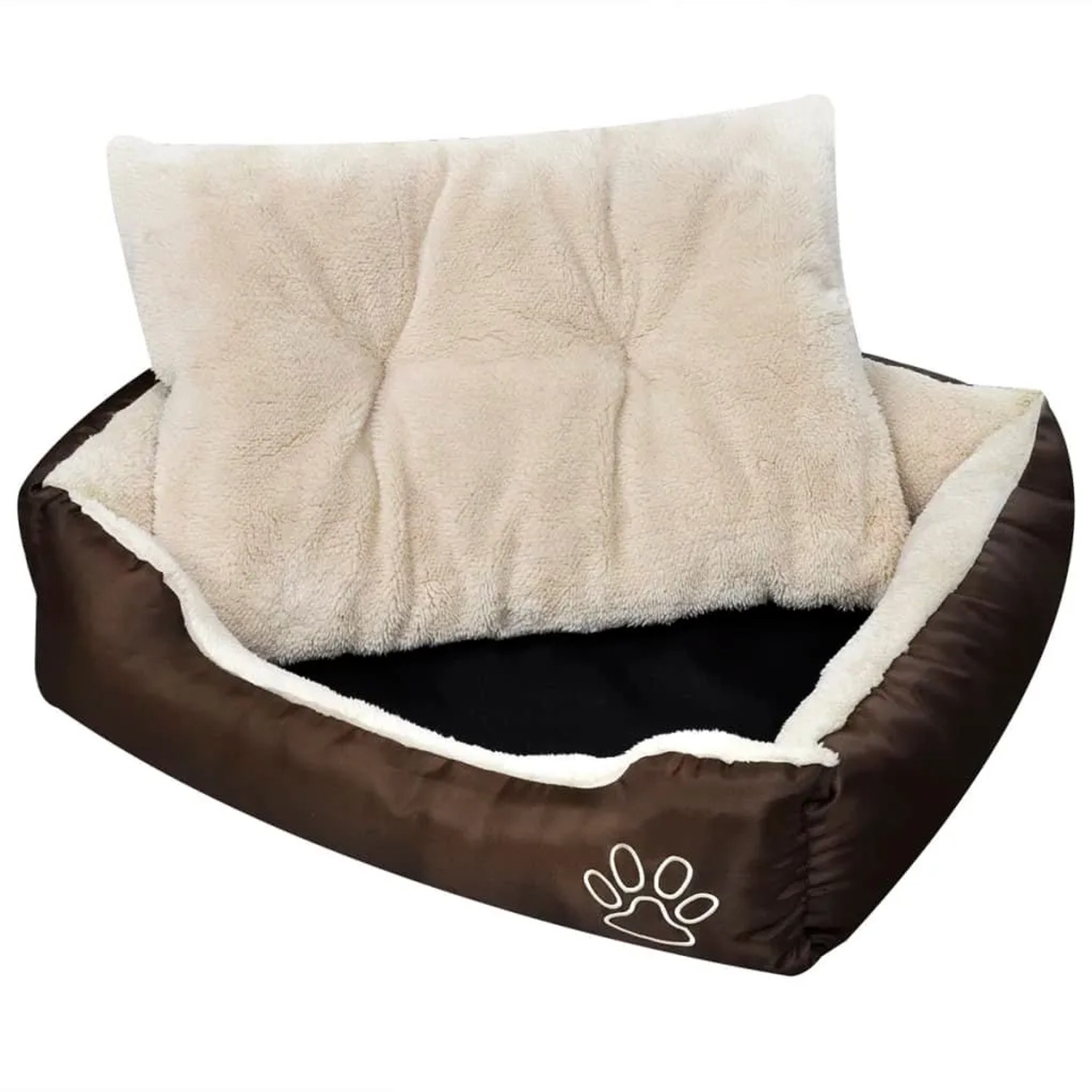vidaXL Hundebett Braun und Beige XXL 131366