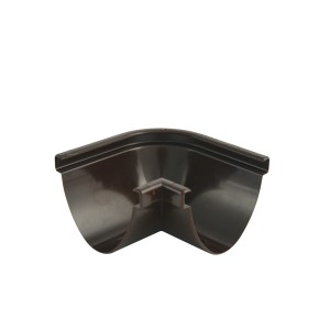 Marley Duplex Dachrinnen-Ecke 90 Grad RG 80, braun, für Kunststoff-Dachrinnen.