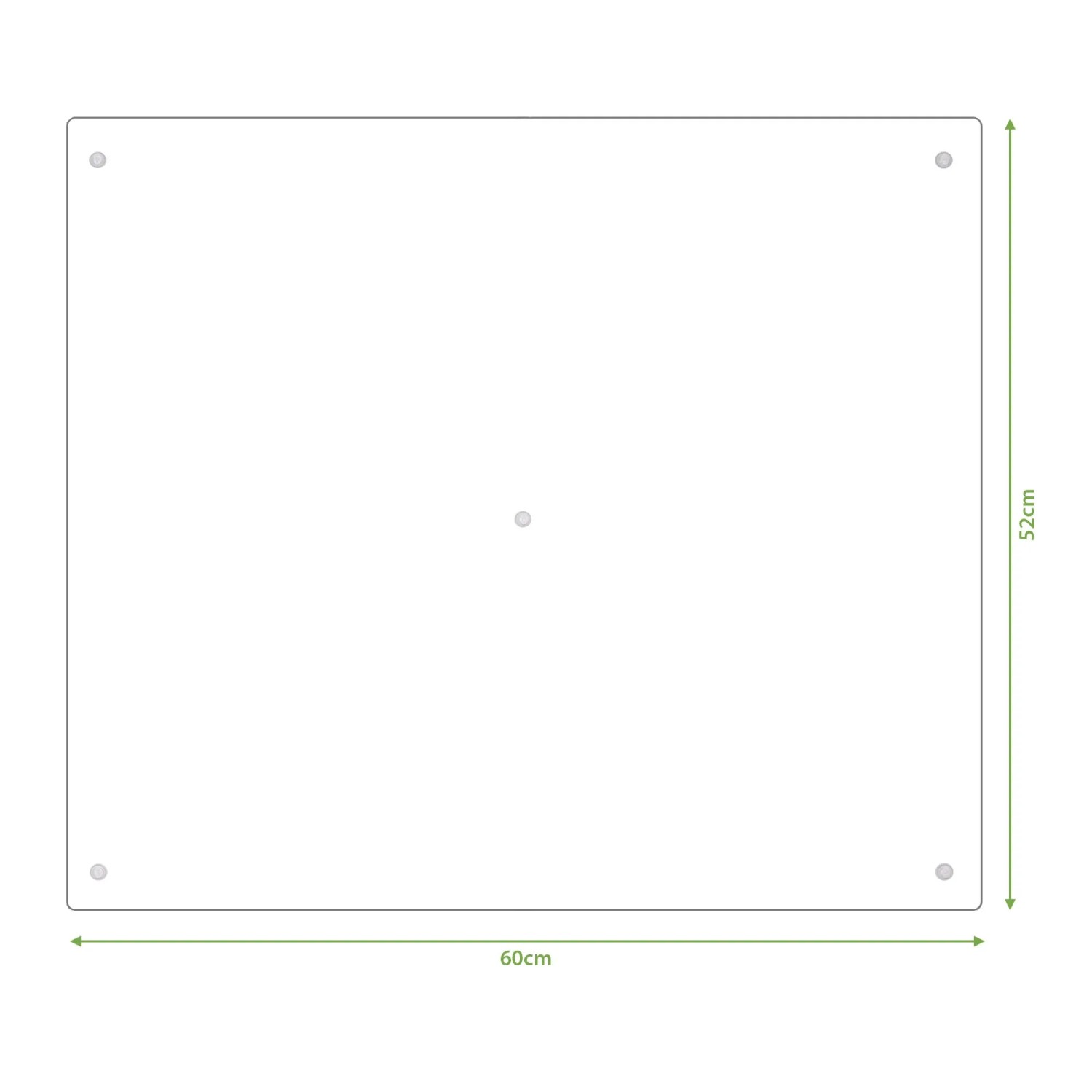 Banjado Herdabdeckplatte aus Glas, 60x52 cm, beige, mit Gumminoppen.