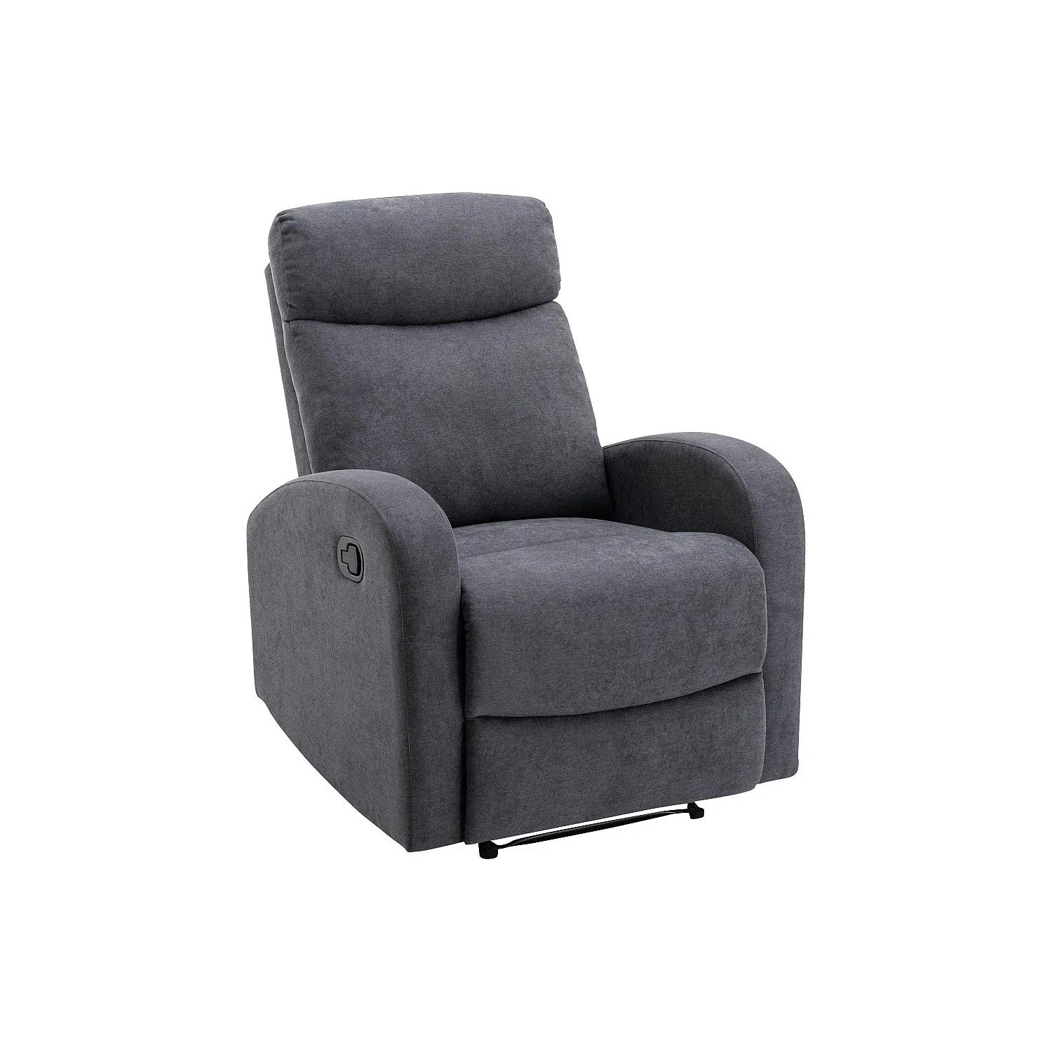 Grauer Relaxsessel Evelyn aus Stoff, 75 cm breit, mit Verstellfunktion. Komfortabler Sessel für Ihr Zuhause.