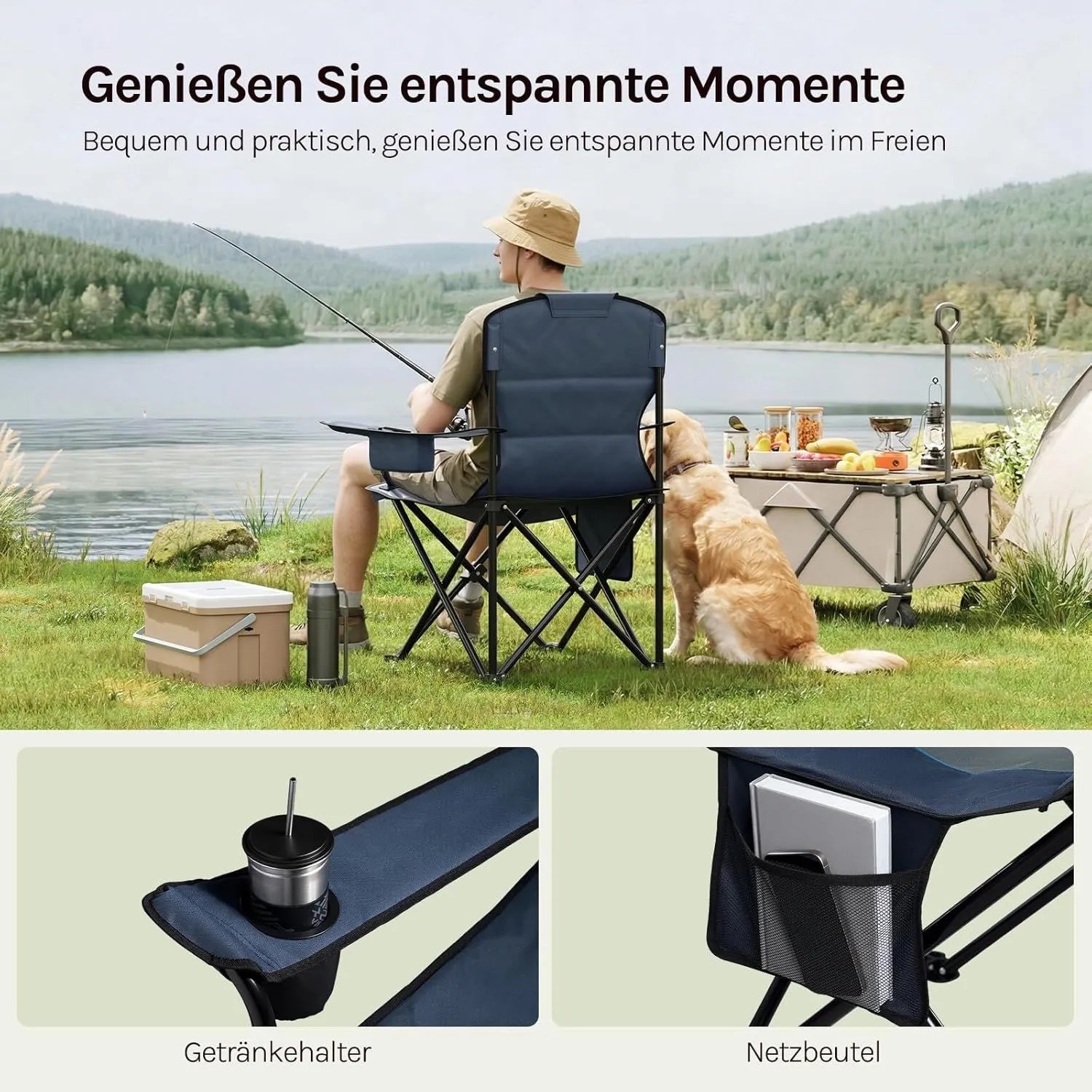 WOLTU Campingstuhl Klappstuhl Camping Stuhl für Angeln Strand_6