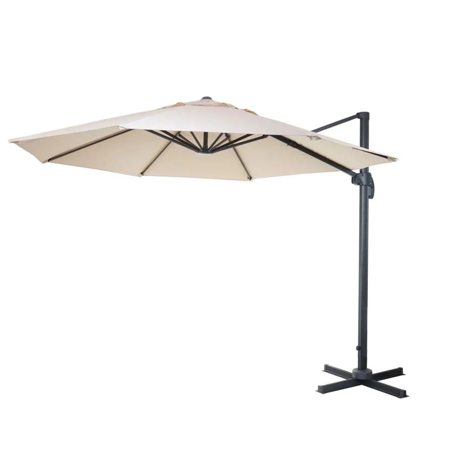 MCW Ampelschirm A96 Ø 4m Alu Creme ohne Ständer