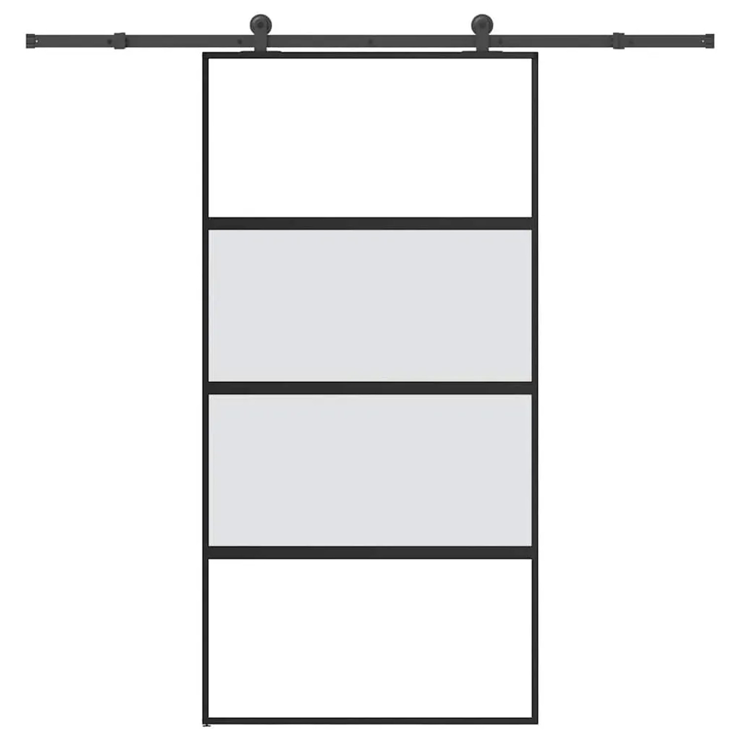 vidaXL Schiebetür mit Beschlag 102,5x205 cm Hartglas & Aluminium 3333000 günstig online kaufen