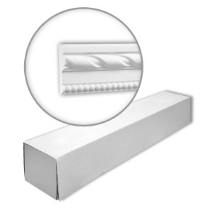 PROFHOME Wand- und Friesleisten Set, 12 Zierleisten, 24 m, weiß, Neo-Klassizismus Design.