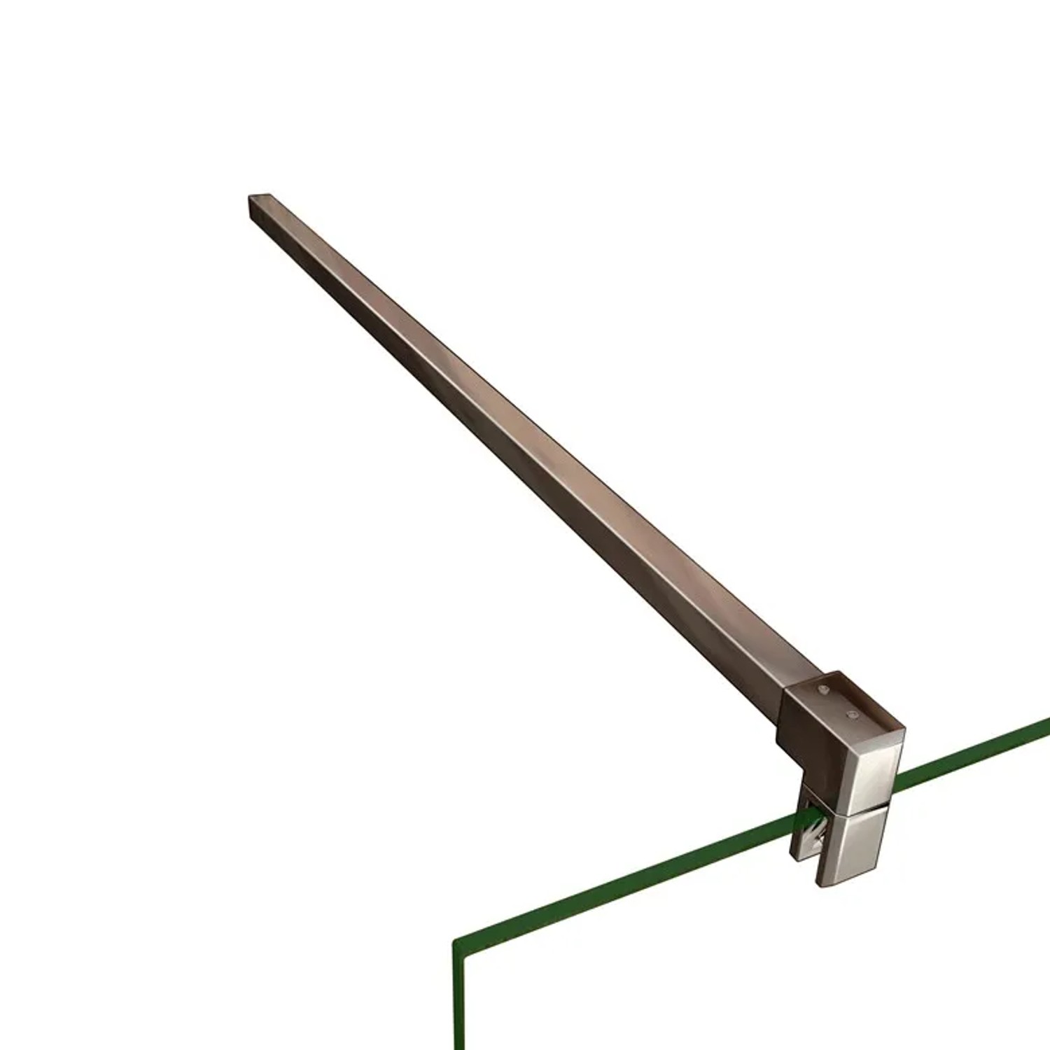 Duschparadies 200cm Wandprofil mit Stabilisierungsstange Stabilisator 90cm Für 6-10mm Glas Walk-in Dusche Glas Seitenwand Chrom_2