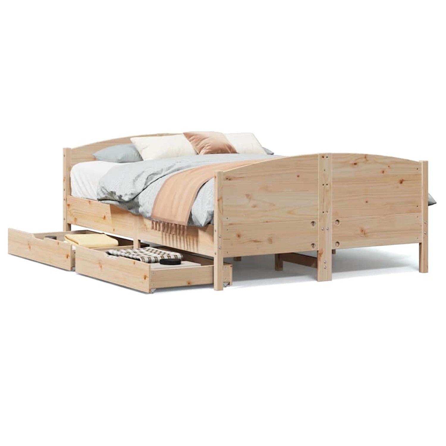vidaXL Massivholzbett ohne Matratze 120x200 cm Kiefernholz 3301791 günstig online kaufen