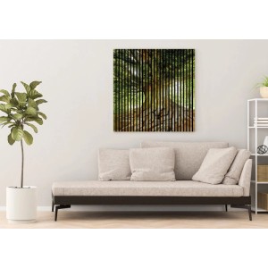 FN Acustico Akustikplatte Baum, dekoratives Wandpaneel zur Schallabsorption, 1133x1195mm.