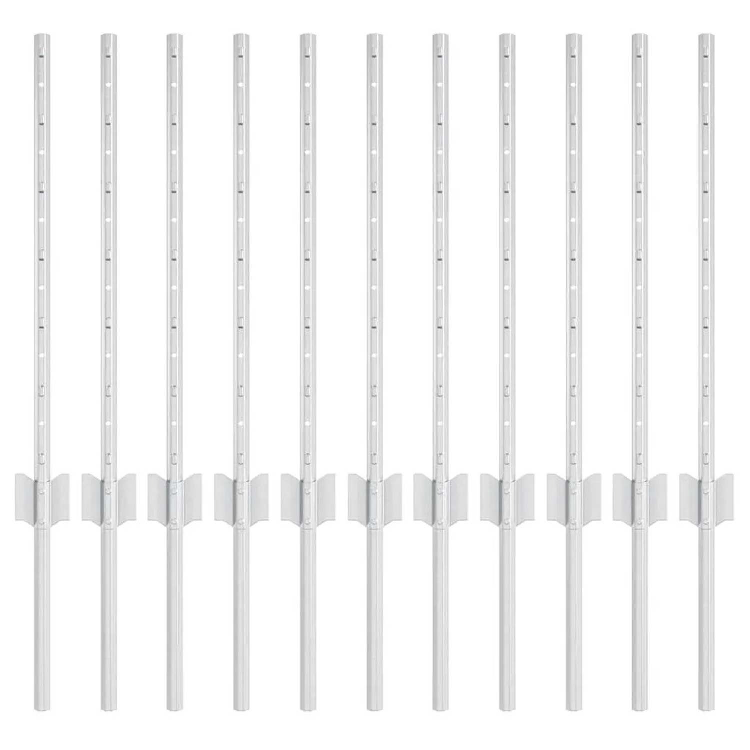 vidaXL Zaunpfosten 11 Stk Silber 60 cm Stahl 42006293 günstig online kaufen