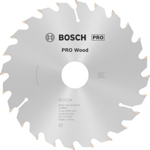 Bosch Kreissägeblatt Pro Optiline, 165 mm, für saubere Holzschnitte.