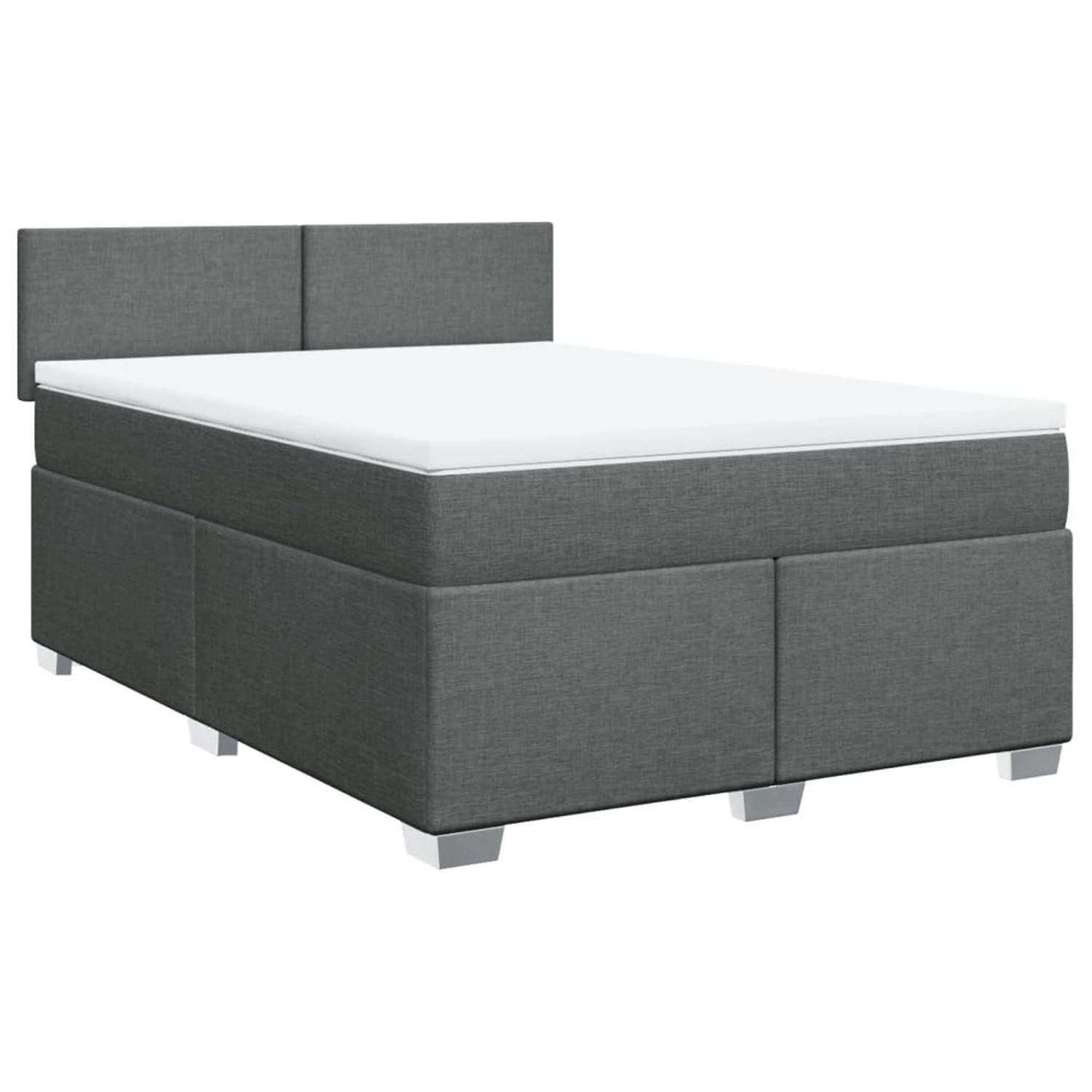 vidaXL Boxspringbett mit Matratze Dunkelgrau 140x200 cm Stoff2097796 günstig online kaufen