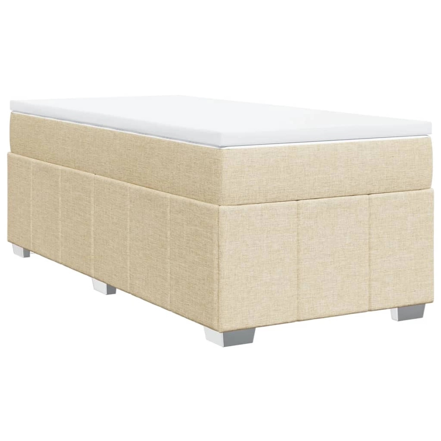 vidaXL Boxspringbett mit Matratze Creme 80x200 cm Stoff 3285433 günstig online kaufen