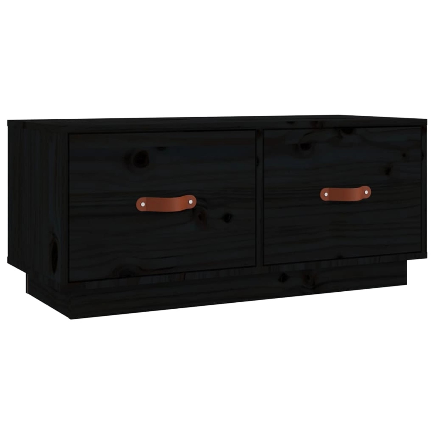 VidaXL TV-Schrank Schwarz 80x34x35 cm Massivholz Kiefür günstig online kaufen