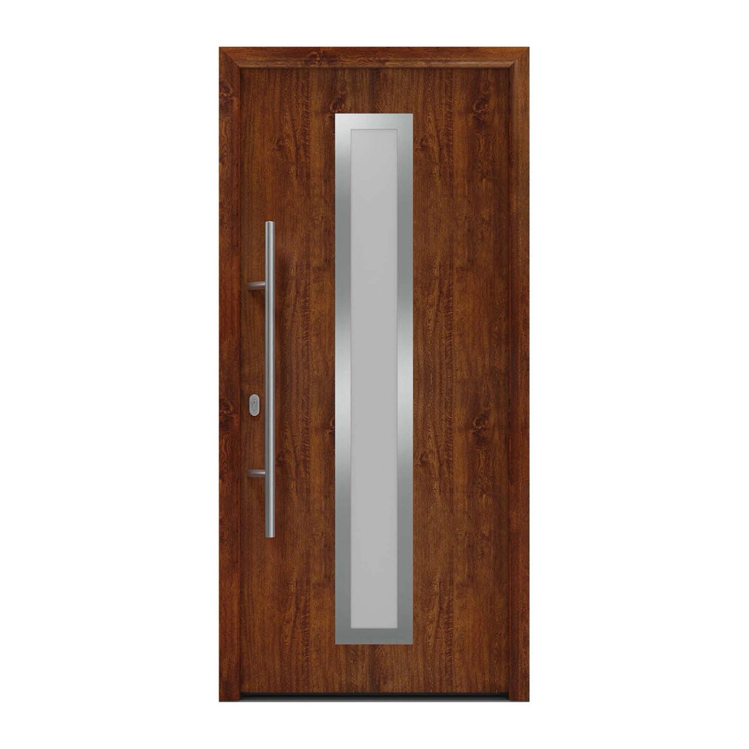 EcoStar Haustür Isopro IP 700S Dark Oak 110 cm x 210 cm DIN L günstig online kaufen