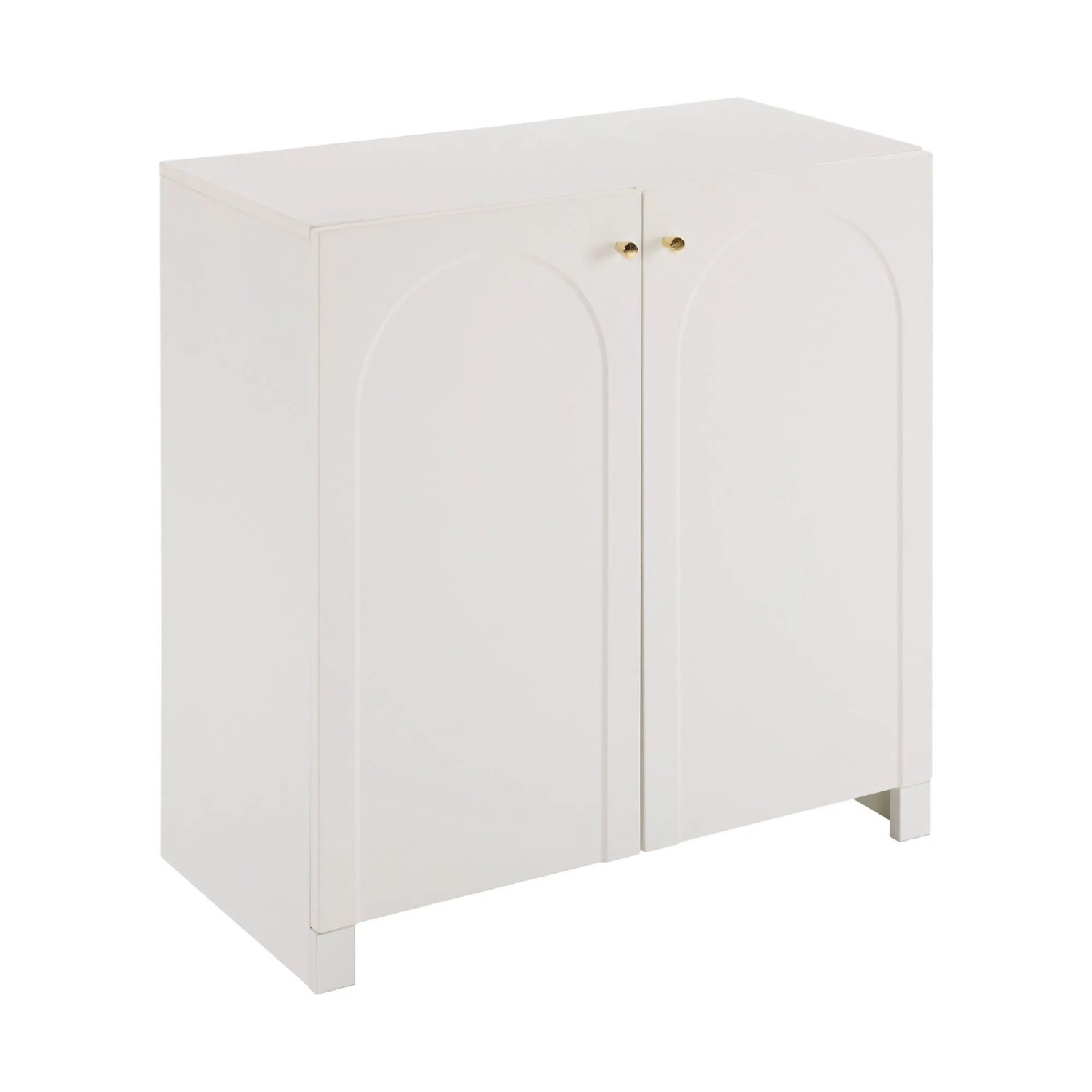 okwish Sideboard mit Türen Stauraum Wohnzimmer 80x40x80cm Weiß
