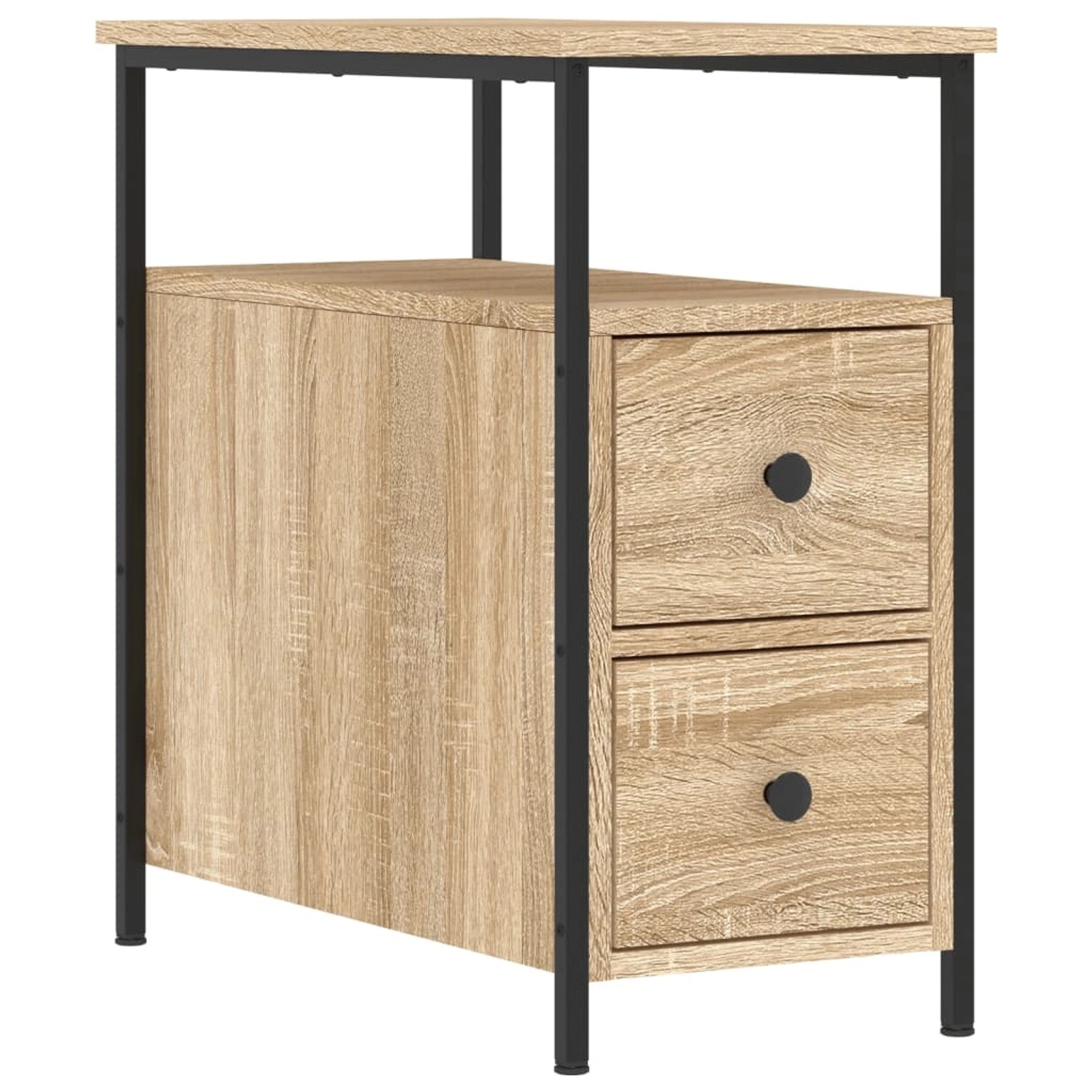 vidaXL Nachttisch Sonoma-Eiche 30x60x60 cm Holzwerkstoff Modell 1 günstig online kaufen