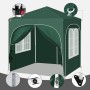 WOLTU Pavillon Faltpavillon 2x2 m Mit 4 Seitenwänden Höhenverstellbar Grün_7