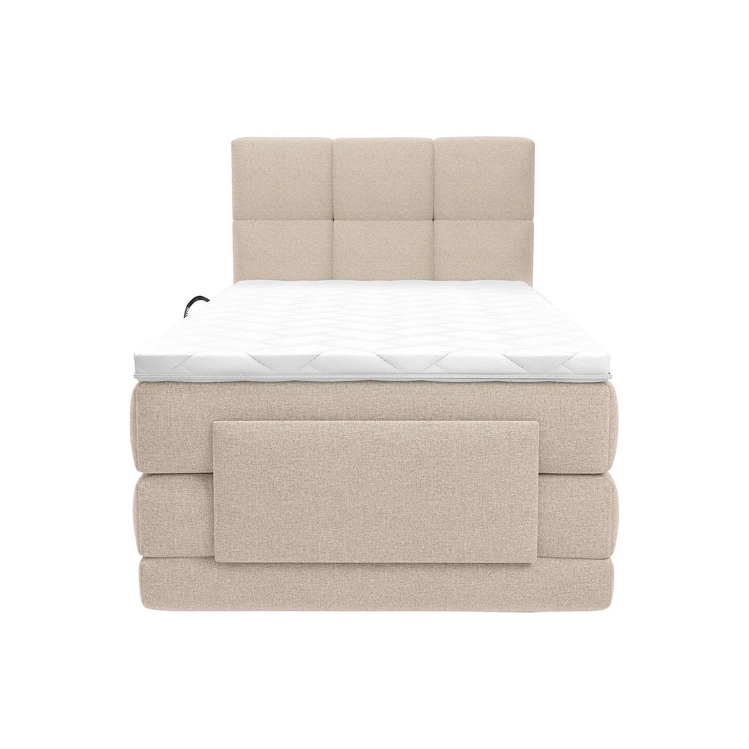 Vente-unique Boxspringbett Lodi Beige 215 cm