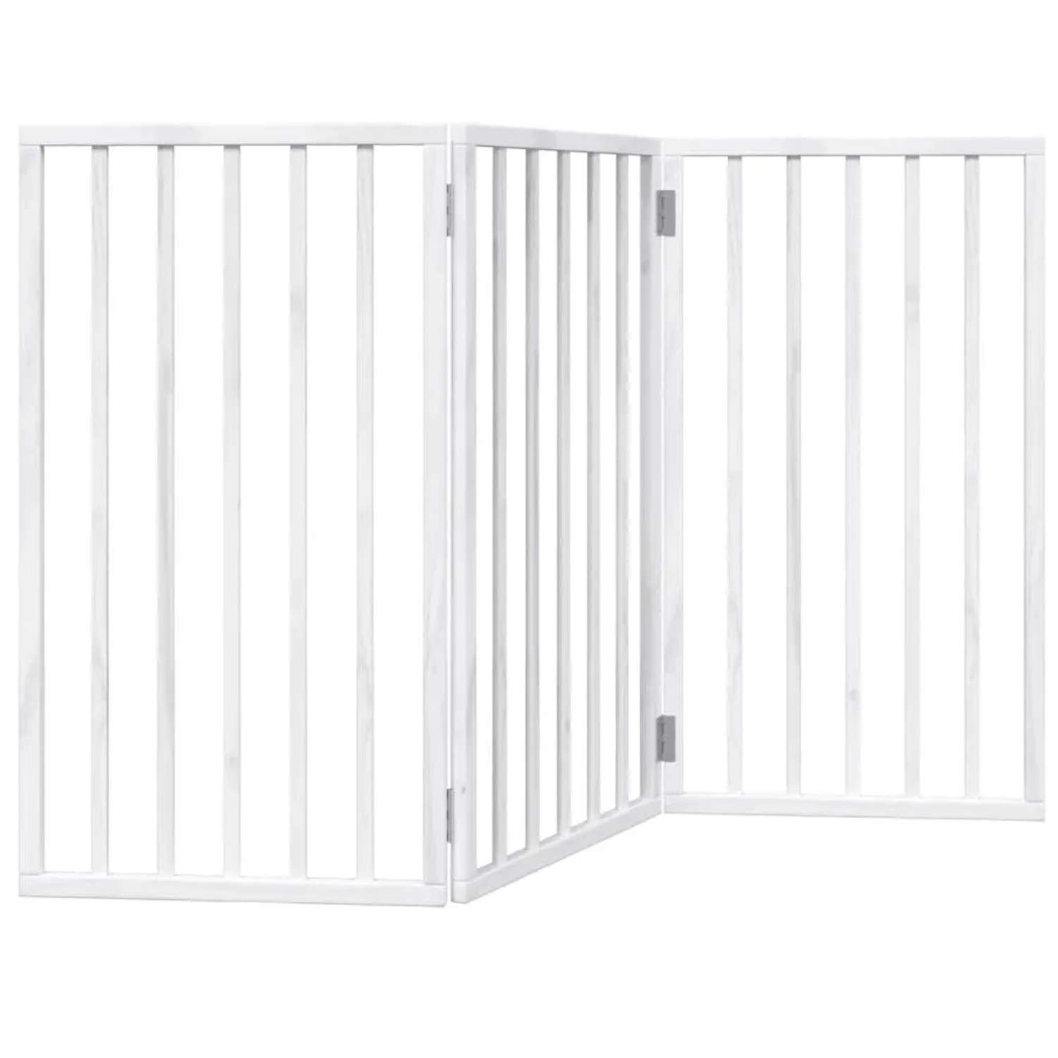 vidaXL Hundegitter Faltbar 3 Paneele Weiß 150 cm Pappelholz 352182