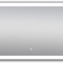 DSK Design LED-Lichtspiegel Silver Conde, 160x60 cm, mit Digitaluhr und Kosmetikspiegel.
