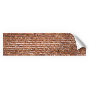 Myspotti Küchenrückwandfolie Brick Wall, selbstklebend, Ziegelrot, 280x60 cm.
