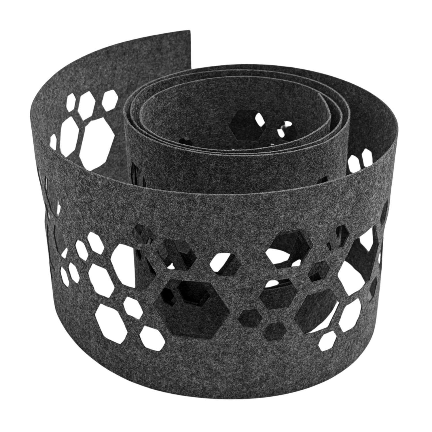 zaunzu Sichtschutz Design Vlies Dekor Hexagon Einzelstreifen Anthrazitgrau günstig online kaufen
