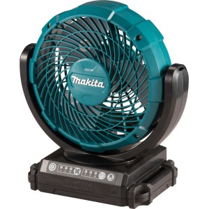 Makita Akku-Lüfter CF101DZ/12 V, tragbarer Ventilator mit Akku-Betrieb und Timer-Funktion.