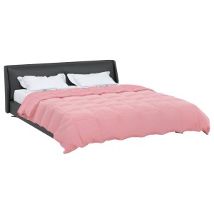 vidaXL Sommerdecke Gepolstert Rosa 200 x 220 cm Mikrofaser 42025949