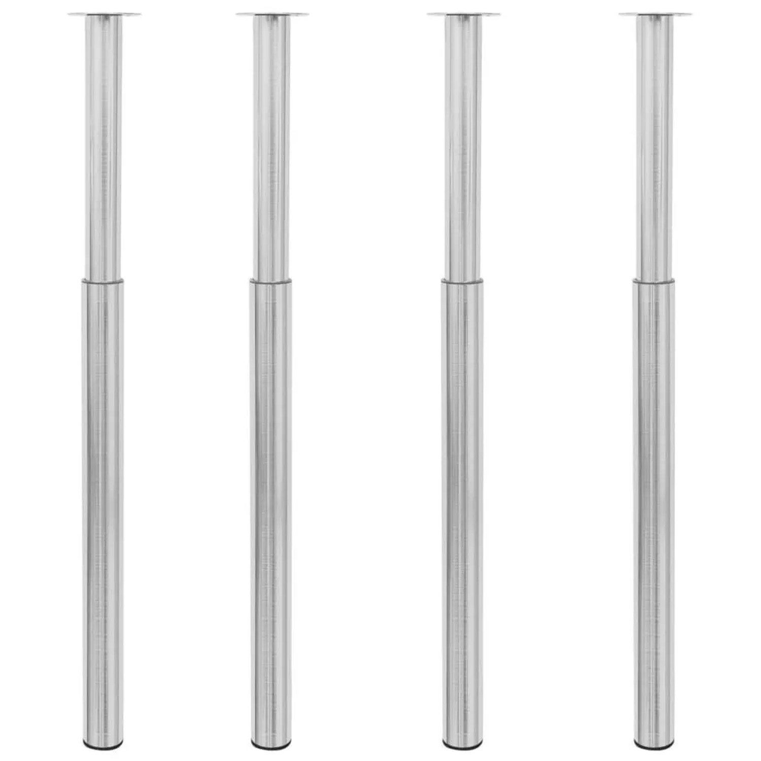 vidaXL Teleskopische Tischbeine 4 Stk Edelstahl 710-1100 mm 3051487