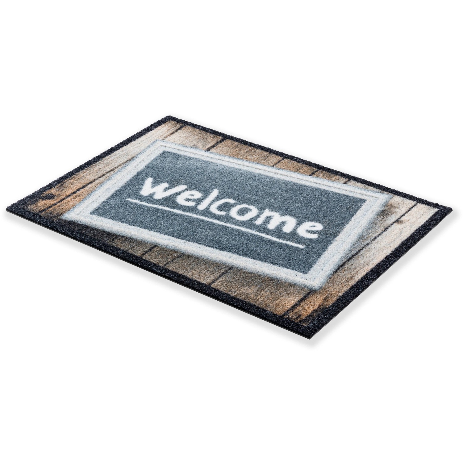 Astra Fußmatte Deco Brush mit Welcome Schild, ca. 50x70 cm. Schmutzfangmatte für den Eingangsbereich.