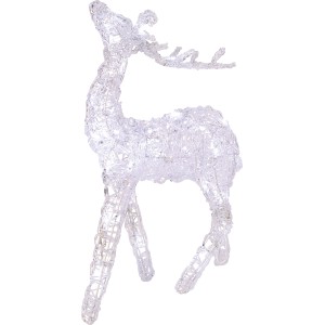 Leuchtende LED-Dekofigur Rentier, 44 cm, kaltweiß, für den Außenbereich.