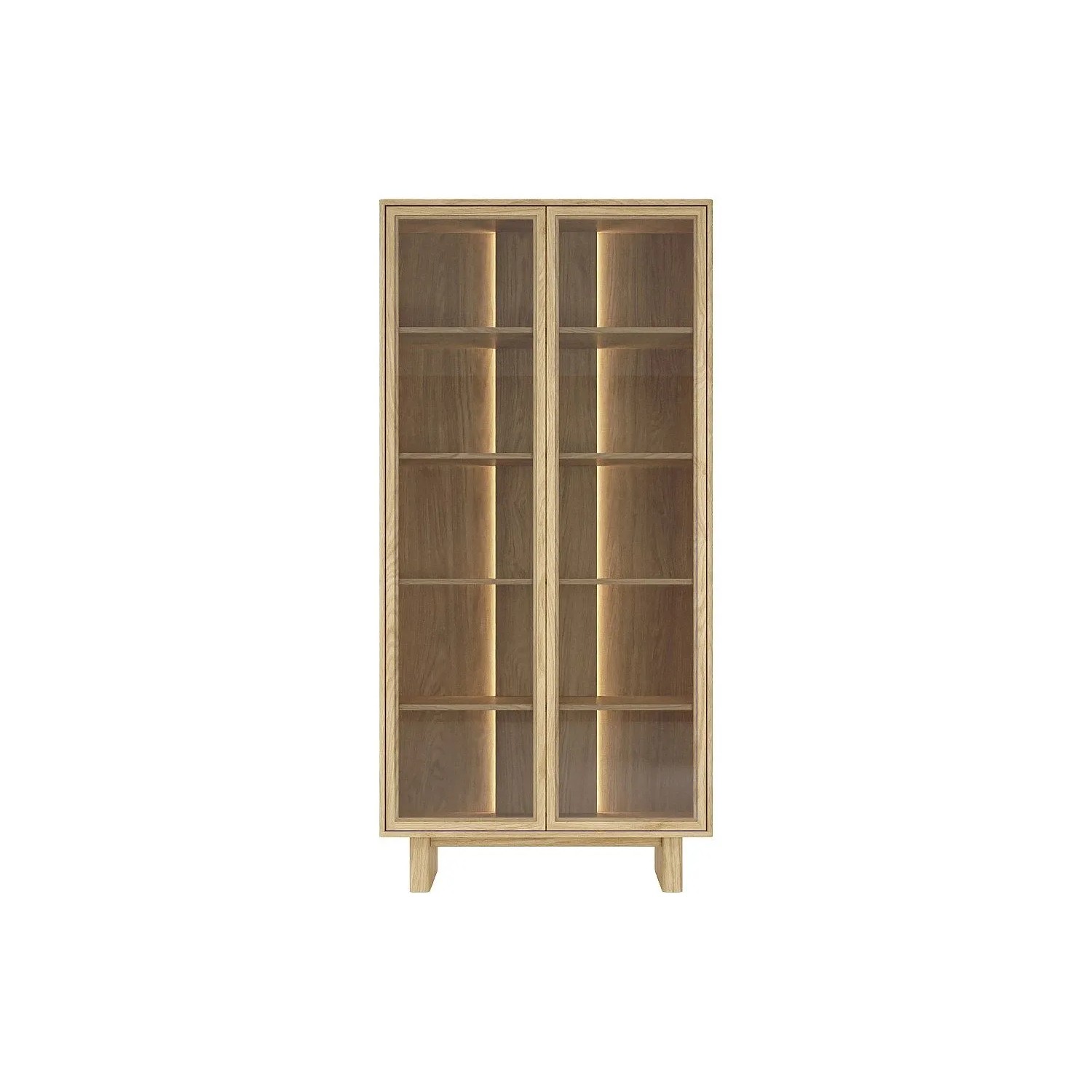 Vente-unique Vitrinenschrank Terlona Naturfarben Hell 93.5 cm
