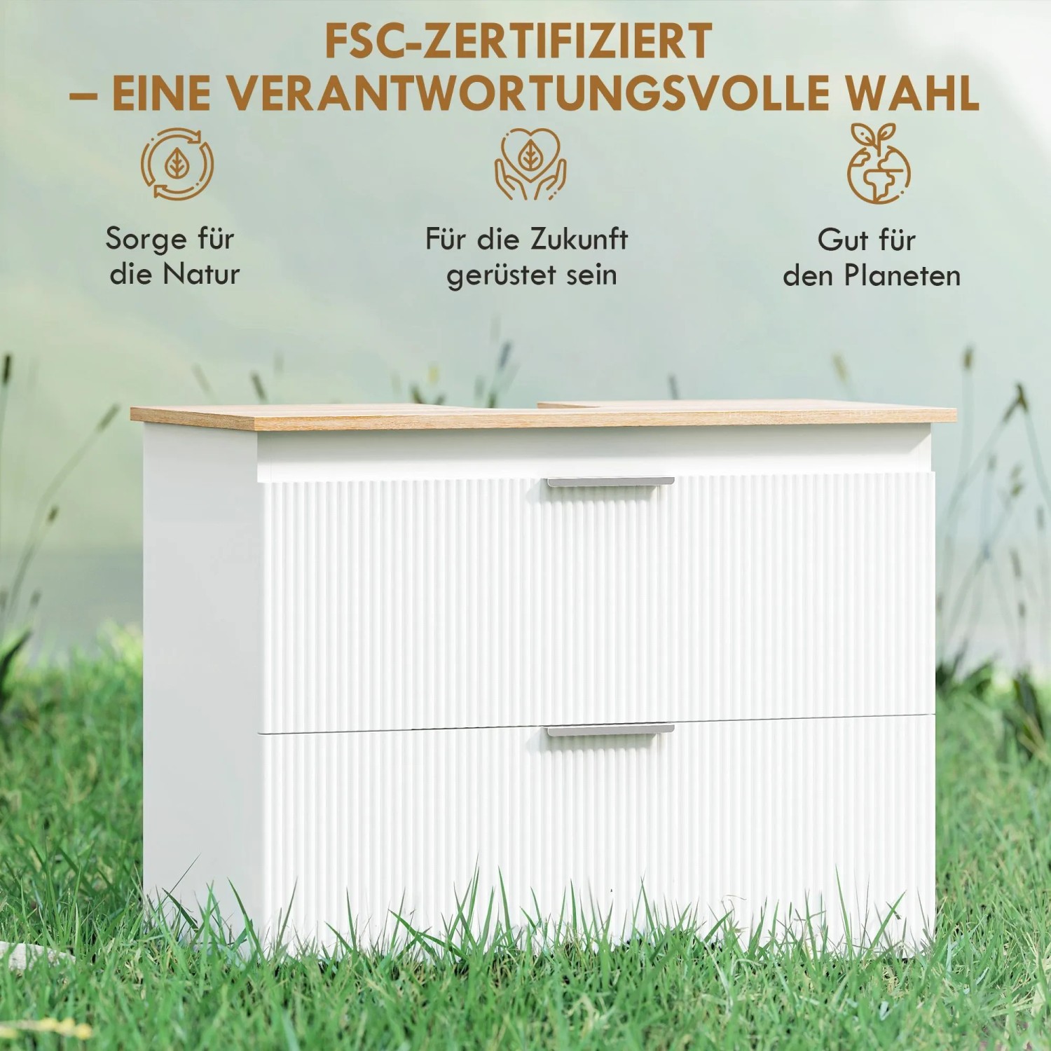 HOMCOM-Waschbeckenunterschrank-80L x 40B x 60H cm_8