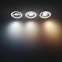 Philips Hue Milliskin Einbauspots, 3er-Pack, verschiedene Weißtöne.