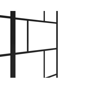 Vente-unique Duschabtrennung Obelini Schwarz 120 cm