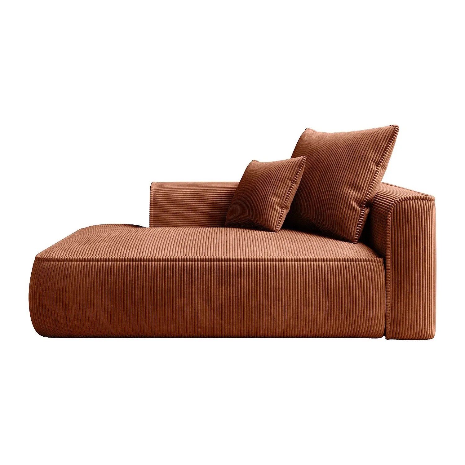 Vente-unique Recamiere Ohne Schlaffunktion Pineta Terracotta 180 cm