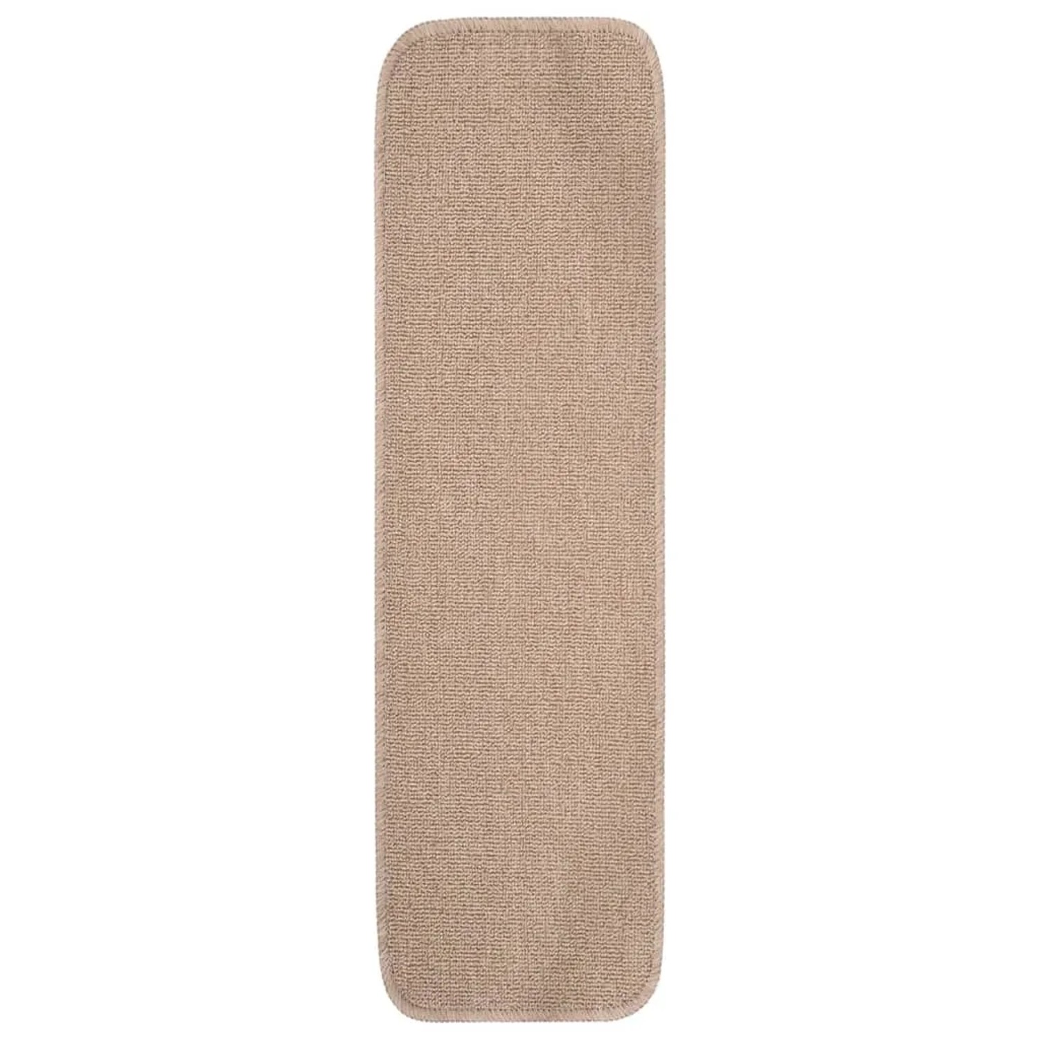 Beige Antirutsch Stufenmatten (15 Stk.) aus PP, rechteckig, 75x20 cm. Für sicheren Halt auf Treppen.
