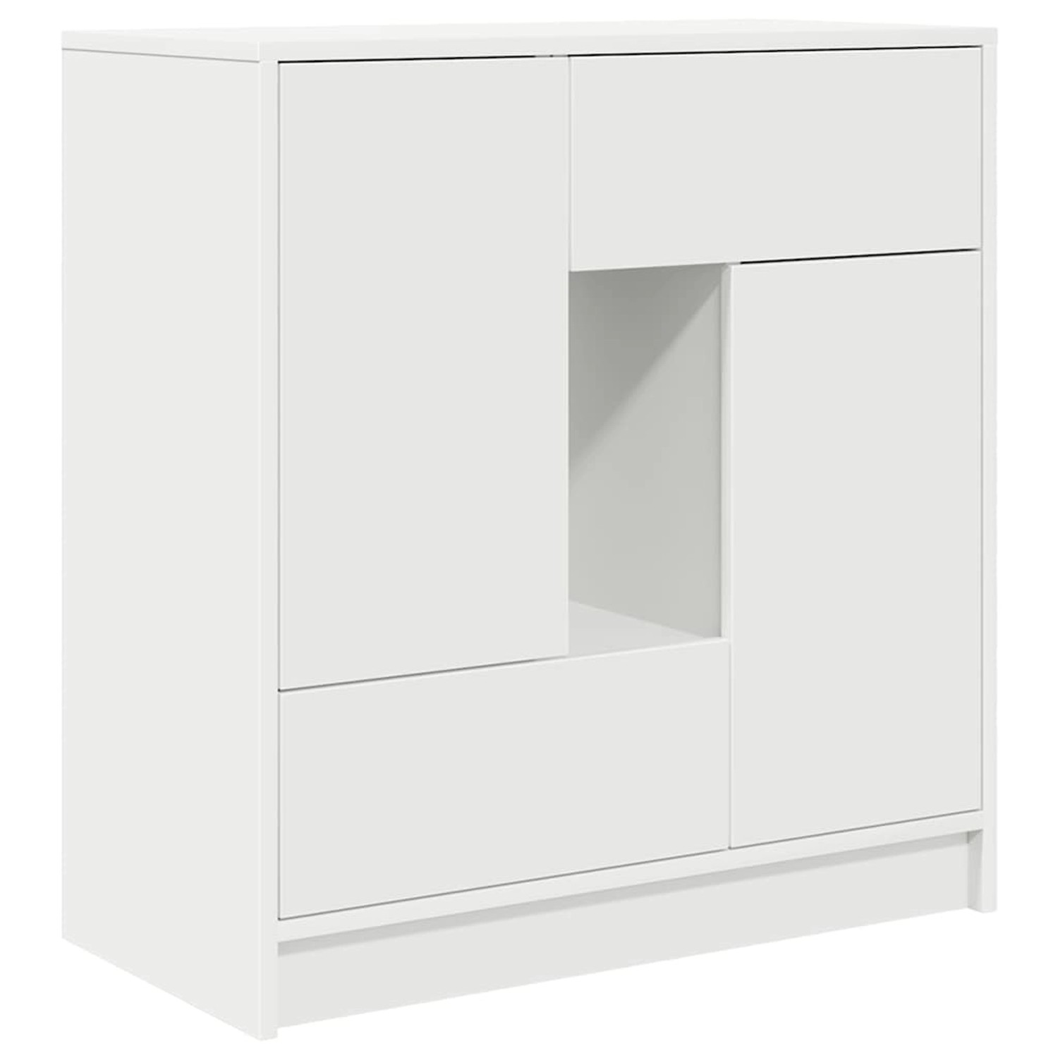 vidaXL Sideboard mit Schubladen und Türen Weiß 70,5x34x74,5 cm 861841