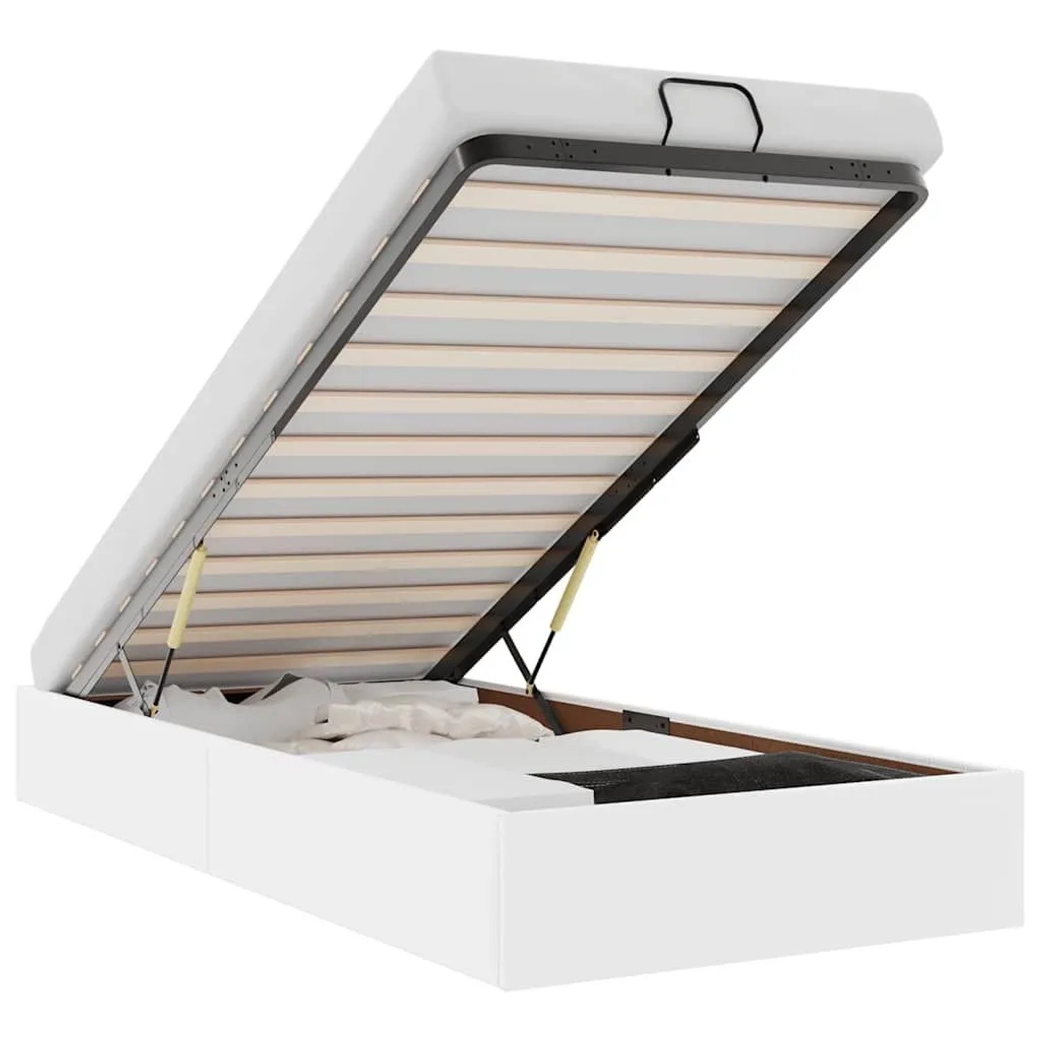 vidaXL Ottoman-Bett ohne Matratze Weiß 80x200 cm Kunstleder 3310770