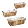 Relaxdays Blumenkasten 3er Set Holz Braun Mit Folie 46 cm x 23 cm x 15 cm 1,8 kg