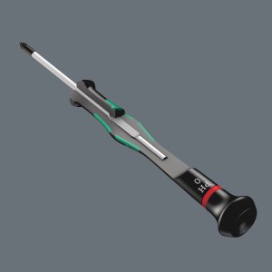 Wera Kraftform Micro Schraubendreher PH0, Teil des 12-teiligen Sets für Feinmechanik.