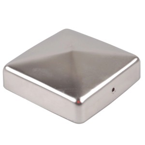 Holmwerk Pfostenkappe Edelstahl, 121mm Pyramide für 12x12cm Pfosten.