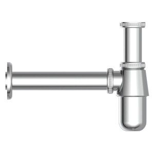 Verchromter Kirchhoff Flaschensiphon, 41,9 mm (1 1/4) x 32 mm, für Waschtische.