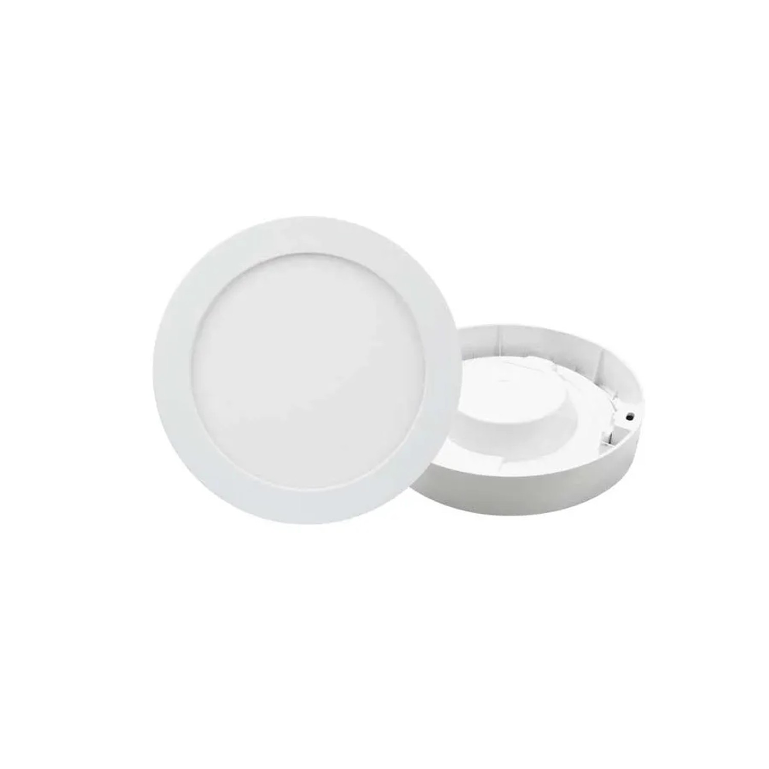 Weiße LUXULA LED Aufbauleuchte, runde Deckenleuchte mit einstellbarer Lichtfarbe.