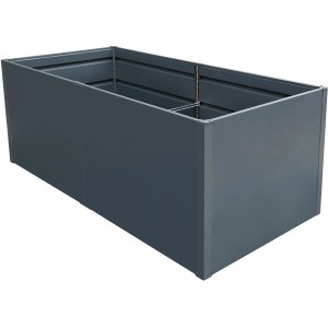 Floraworld Metall Hochbeet Twin-Wall, 100x76x200 cm, anthrazit, doppelwandig.
